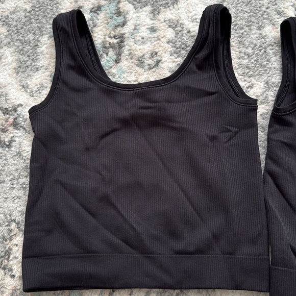 Bundle of Girls Athleta Ribbed Black Tank Tops - Picture 2 of 9